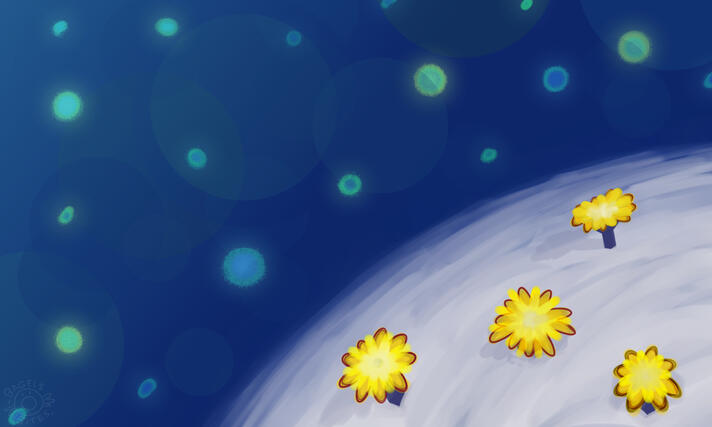 An environmental concept piece I made, inspired by microscopes and the imagery seen underneath them.